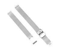 ERAKAFZTTK Correa de mujer tamaño pequeño 10 12 13 14 15 16 mm Correa Milán Correa de acero Correa de reloj de metal Pulsera de reloj Banda de reloj(Silver,14mm)
