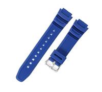 ERAKAFZTTK Correa de reloj antipolvo compatible Fit For Casio W218h AE-1200/1100 SGW-300 MRW-200, correa de silicona de resina resistente al agua.(Sky Blue-Steel-K5)