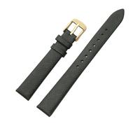 ERAKAFZTTK Correa de reloj de cuero for mujer de 14 mm, compatible Fit For pulseras de reloj Armani Starry AR1876/1926/1681.(Green-gold)