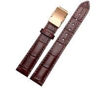 ERAKAFZTTK Correa de reloj de cuero genuino compatible Fit For Casio Sheen Series She-50a0/5018 5012 5023, correa de reloj for mujer Fit For hebilla plegable de 16 mm.(Brown-rose gold,18mm)