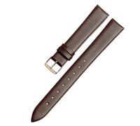 ERAKAFZTTK Correa de reloj de piel auténtica for mujer, compatible Fit For Flyta Clover Flower Language One, Jonas & Verus, primera capa de piel de vaca, 12 mm, 14 mm y 16 mm.(Brown-Rose,22mm)