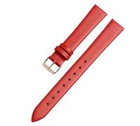 ERAKAFZTTK Correa de reloj de piel auténtica for mujer, compatible Fit For Flyta Clover Flower Language One, Jonas & Verus, primera capa de piel de vaca, 12 mm, 14 mm y 16 mm.(Red-Rose,20mm)
