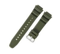 ERAKAFZTTK Correa de silicona compatible Fit For Casio AEQ-110W W-218H/F-108 Ae1200/1000/1300 SGW300W-800H W-S200H/800H/216H/735H/215 Series for hombre.(Army Green-Steel-K5)