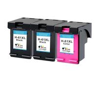 ErAKFd Cartucho de Tinta Compatible para impresoras 61XL 61 4500 4502 5530 1050 2050 3050 3054 3000 1000 1050 Accesorios consumibles para impresoras(2BLACK 1COLOR)