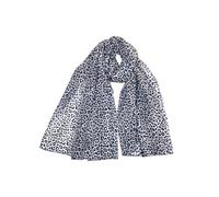 ERAKLE Bufanda de mujer ligera de seda y algodón, suave y transpirable, diseño floral, ideal como pañuelo o estola para cuatro estaciones, beige, rosa, marrón, azul, verde, Blur-leop., Talla única