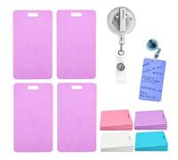 Erasable Badge Sticky Notes, 2026 New Reusable Silicone Vertical Horizontal Badge Buddy, Portable Erasable Badges Notes, Dual-Side Writable, Fade-Proof & No Blur for Nurse Doctor Healthcare (4A-1)