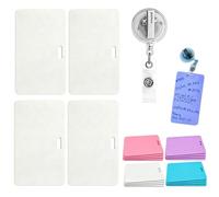 Erasable Badge Sticky Notes, 2026 New Reusable Silicone Vertical Horizontal Badge Buddy, Portable Erasable Badges Notes, Dual-Side Writable, Fade-Proof & No Blur for Nurse Doctor Healthcare (4B-4)
