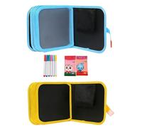 Erasable Drawing Pad - Reusable Painting Book | 20.5x20.5cm Pads with 12 Pens, PP Board Notebook with Classroom Use, Kids Art Activity, Travel Play Pad for School