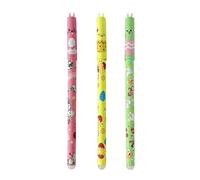 Erasable Gel Pens, Cute Easter Bunny, School Supplies Set of 3, Mistakes Disappear Gel Ink Pens for Smooth Writing, Erasable Writing Pen for Students Planner Notebook Drawing Coloring and Activities