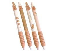 Erasable Gel Pens - Erasable gel pens | 0.5mm Ball Point Pen Blue Writing Pens | 4X Capybara Ink Pens | Smooth Writing Stationery Set Retractable Pen, Cute Pens for Home, School and Work