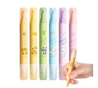 Erasable Highlighter, Colorful Double Tip Marker, Quick Drying Writing Tool, Smooth Stationery Supplies, Ideal for Journaling, Planner, Notes, Project Writing, Study, Offices, School, 5.91 Inches