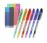 Erasable Pens - Smooth Gel Ink Writing Pens for Students and Professionals | Quick Dry Ink with Erasable Rubber Tip, Comfortable Grip for Note Taking, Journaling, and Office Work