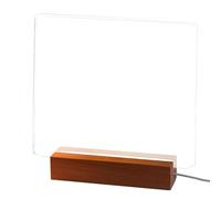 Erase Board, Acrylic Message Display, Glowing Clear Design, Erasable Notepad with 6 Markers, Light Up Memo Pad for Desk, Offices, Bedroom, Study, Reminder, 13.78x9.84x1.97 inches