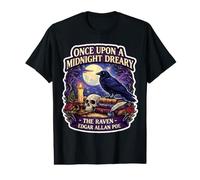 Érase una Vez a Midnight Dreary The Raven Edgar Allan PoE Fan Camiseta gráfica económica