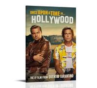 Érase una vez en HollywoodPainting Póster artístico en lienzo para decoración de pared, hogar, dormitorio, estética, pintor, sala de estar, decoración de pared, estilo marco, 60 x 90 cm