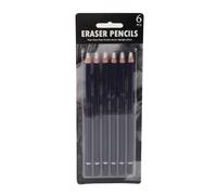 Eraser Pencil Premium Wood Easy Erasion Sketch Illustration Art Eraser Comfortable Grip 6Pcs Set Composite Wood 17.5cm