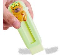 Eraser Retráctil: Goma Deslizante, Lápiz De Capibara | Push Pull Stationery, Accesorio De Escritura De Forma De Animal, Herramienta De Arte De Dibujo Portátil Con Un Diseño Lindo Para La Práctica De D