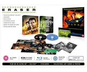 Eraser Steelbook Ultimate Collector's Edition 4K Ultra HD + Blu-ray | Region Free | Limited Edition SteelBook | Arnold Schwarzenegger