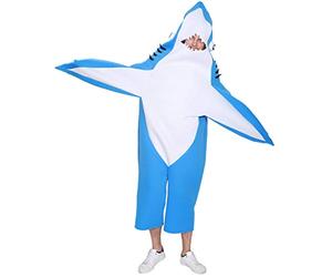 EraSpooky Adulto Tiburón Disfraz Azul Mascota Partido Gracioso Vestido de Lujo