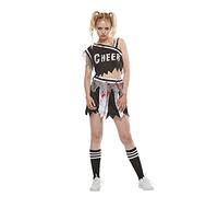 EraSpooky Disfraz de animadora zombie para mujer vestido sangriento de Halloween L