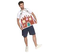 EraSpooky Disfraz de cabaña navideña para adultos trajes unisex de la cabaña de Papá Noel disfraces de cabaña navideña