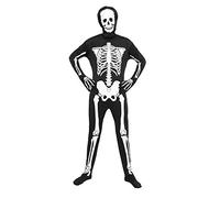 EraSpooky Disfraz de Esqueleto para Adultos Halloween Mono Luminoso Medias
