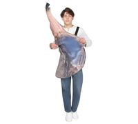 EraSpooky Disfraz de jamón para adulto divertido trozo de carne hueso túnica de comida de Halloween
