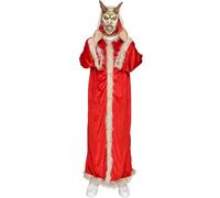 EraSpooky Disfraz de krampus para hombre de lujo para adultos solsticio de navidad drogado de santa con máscara
