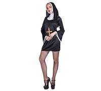 EraSpooky Disfraz de Monja de Mujer Cosplay Disfraz de Fiesta de Halloween para Adulto