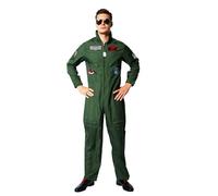 EraSpooky Disfraz de Piloto de Hombre - Traje de Aviador y Fiesta de Halloween - Cosplay para Adulto