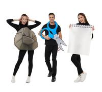 EraSpooky Disfraz de tijeras para el papel de roca para adultos, trajes de Halloween familiar para 3 personas, disfraces de trío divertidos para hombres mujeres