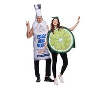 EraSpooky Disfraz de túnica para pareja de botella de vodka y lima divertido traje de fiesta de comida para adultos de Halloween unisex