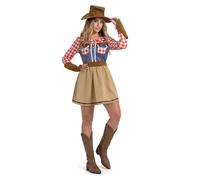 EraSpooky Disfraz de vaquera para mujer conjunto de 4 piezas para adulto del Salvaje Oeste S