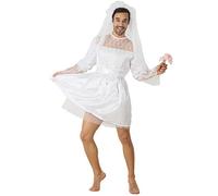 EraSpooky Hombre Blanco Novia Divertido Despedidas Soltero Comedia Disfraz