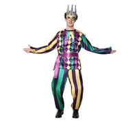 EraSpooky Men's Carnival Jester Disfraz Deluxe Adult Costume Size M