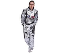 EraSpooky Plateada para Hombre Astronauta Cadete del Espacio Americano Lujo (X-Large)