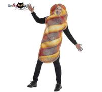 Eraspooky Unisex Bread Baguette Costume Cosplay for Adult Food Tunic Hallowee Christmas Carnival Party Fancy Dress