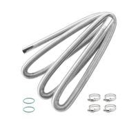 Erato 300 cm Tubo de Escape para Generador de Diesel Calentador Estacionamiento Calentador Auxiliar 25 mm Manguera de Escape de Acero Inoxidable Calefacción Diésel Aire con 4 Abrazaderas