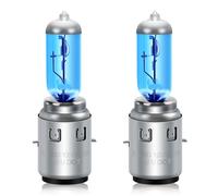 Erato BA20D S2 Motocicleta Bombillas halógenas 35/35W 12V 5000K WHITE CALIENTE Súper brillante Viga dual alta Bombillas Luz de la lámpara, 2 piezas