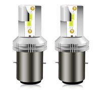Erato Bombillas LED para faro delantero de motocicleta Ba20d S2, 22 W, 12 V/24 V CC, 6500 K, blanca, superbrillante, sin ventilador, haz alto/bajo, doble haz, paquete de 2