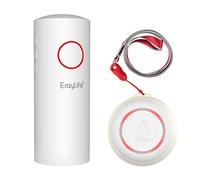 ErayLife Botón de Llamada de Emergencia para Ancianos, Sistema de Llamada de Emergencia para el Hogar, Receptor de Alarma para el Hogar, 1 Receptor y 1 transmisor SOS