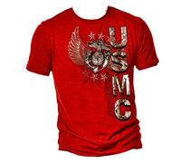 Erazor Bits Infantería de Marina, lámina de Honor Estrellas Plata de Trabajo USMC - Camiseta USMC - Orgullo Rojo