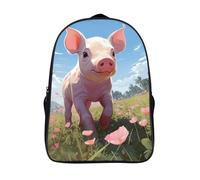 ERBAOUBND Cute Pig Mochilas Escolares Para Niños, Mochila Escolar Diseño 3D Con Mochila Infantil Para Colegio Deporte, Regalos Para Niños 40x28x16cm