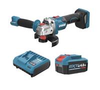 Erbauer - Amoladora angular inalámbrica ERI1083GRD 18V 4Ah 125mm sin escobillas