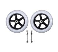 ERBER 2 Ruedas Delanteras reforzadas for Silla de Ruedas - Neumáticos de PVC Macizo de 6/7/8 Pulgadas con rodamientos metálicos(For Grey,7 Inches)