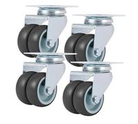 ERBER 4 Ruedas giratorias de Alta Resistencia de 2 Pulgadas con Freno y Goma Blanda(4PCS Without Brake)