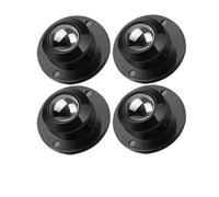 ERBER Ruedas giratorias Autoadhesivas de 4 Piezas con rotación de 360 Grados for Caja de Almacenamiento(Black,4PCS)