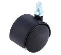 ERBER Ruedas giratorias con vástago roscado, 4 Piezas, 1-2 Pulgadas, Rosca M8/M10, con/sin Freno, for Silla de Oficina(B)