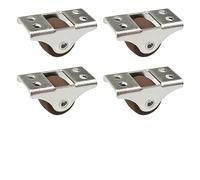 ERBER Ruedas giratorias ultracompactas de 0,5 Pulgadas - Rodillos de TPR de Perfil bajo y dirección Fija for Mini cajones y proyectos pequeños (Opciones de 2/4/8/16 Unidades)(4 pcs Directional)