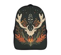 ERBFRIXDB Deer Head Mochila Infantil Mochila,Bolsa Impermeable 3D Mochila Para Niños, Mochila Para Niños De Dibujos Animados Impermeable Y Ajustable Adecuado Para Niños Y Niñas 40x28x16cm